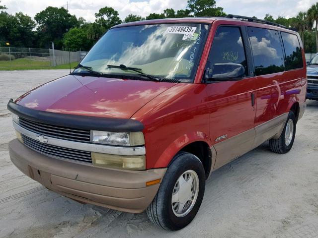 1GNDM19W3XB201030 - 1999 CHEVROLET ASTRO RED photo 2