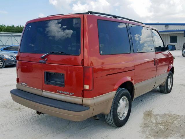 1GNDM19W3XB201030 - 1999 CHEVROLET ASTRO RED photo 4