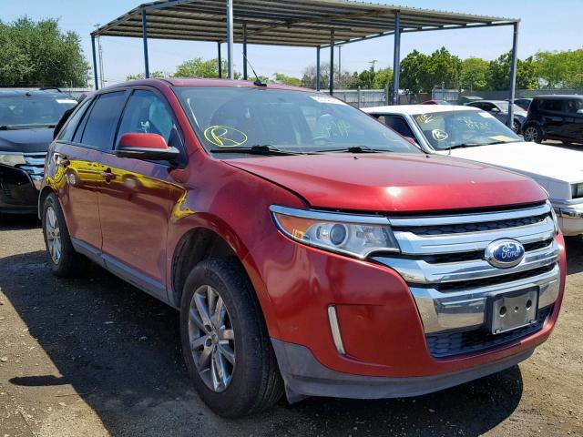 2FMDK3JCXDBB14576 - 2013 FORD EDGE SEL BURGUNDY photo 1