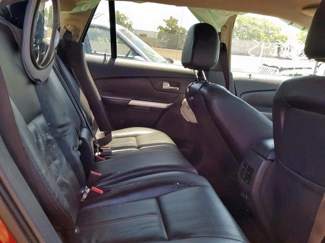 2FMDK3JCXDBB14576 - 2013 FORD EDGE SEL BURGUNDY photo 6