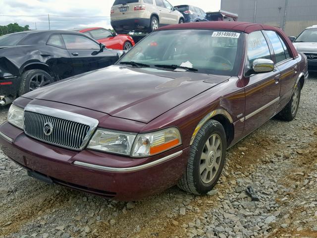 2MEHM75W44X651716 - 2004 MERCURY GRAND MARQ BURGUNDY photo 2