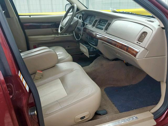 2MEHM75W44X651716 - 2004 MERCURY GRAND MARQ BURGUNDY photo 5