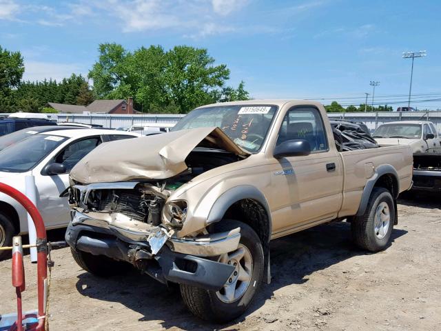 5TENM92N82Z084417 - 2002 TOYOTA TACOMA PRE GOLD photo 2