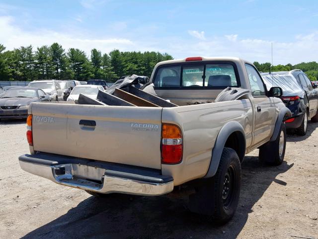 5TENM92N82Z084417 - 2002 TOYOTA TACOMA PRE GOLD photo 4