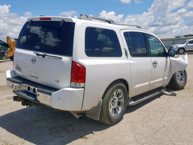 5N1AA08B34N720999 - 2004 NISSAN ARMADA SE WHITE photo 4