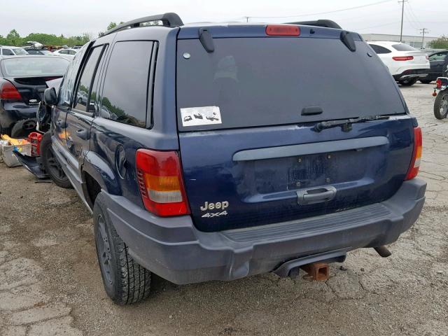 1J4GW48SX4C366394 - 2004 JEEP GRAND CHER BLUE photo 3