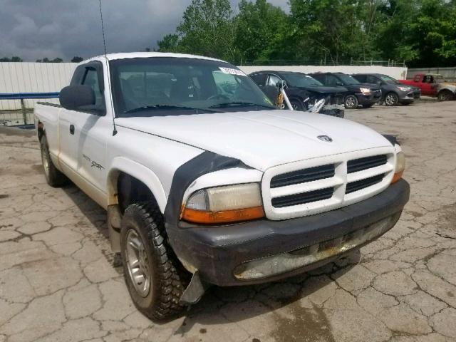 1B7GG22NXYS618327 - 2000 DODGE DAKOTA WHITE photo 1