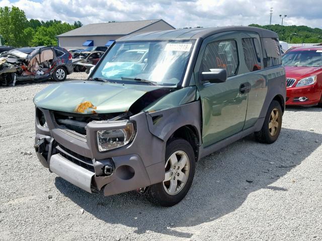 5J6YH28583L002227 - 2003 HONDA ELEMENT EX GREEN photo 2