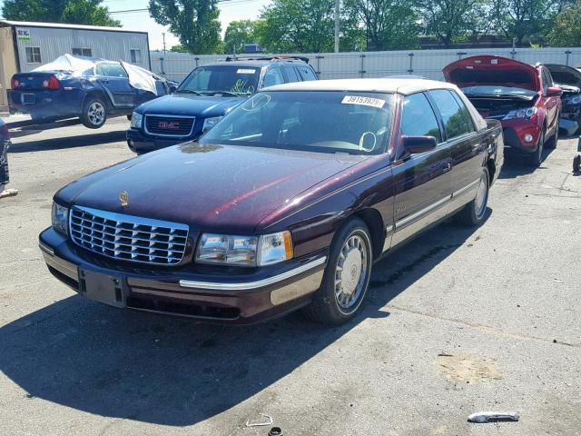 1G6KD54Y6VU260013 - 1997 CADILLAC DEVILLE BURGUNDY photo 2