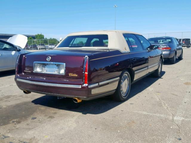 1G6KD54Y6VU260013 - 1997 CADILLAC DEVILLE BURGUNDY photo 4