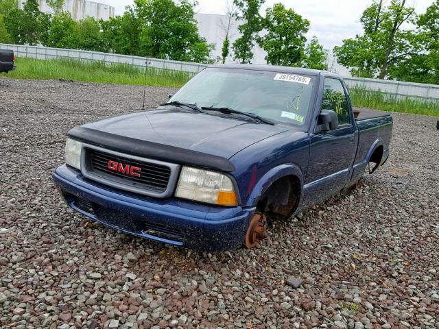 1GTCS14H338189519 - 2003 GMC SONOMA BLUE photo 2