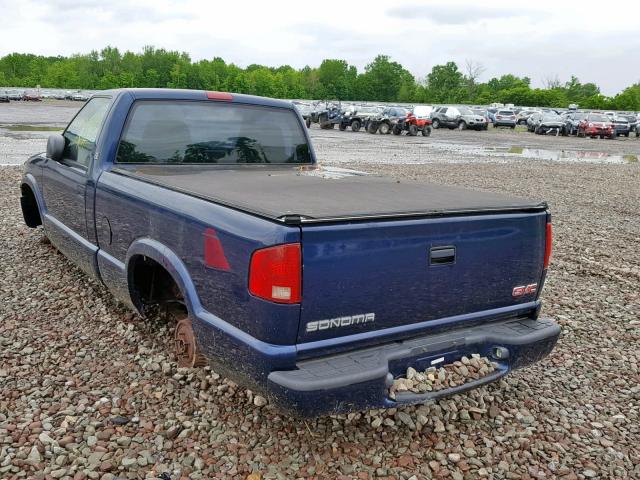 1GTCS14H338189519 - 2003 GMC SONOMA BLUE photo 3