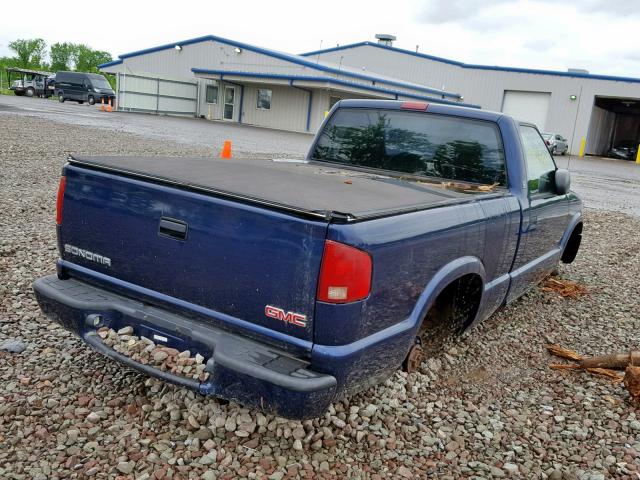 1GTCS14H338189519 - 2003 GMC SONOMA BLUE photo 4