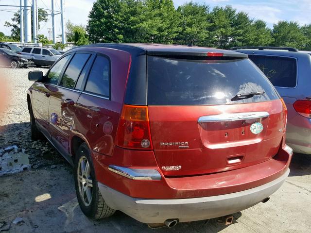 2A8GM68X37R164245 - 2007 CHRYSLER PACIFICA T RED photo 3
