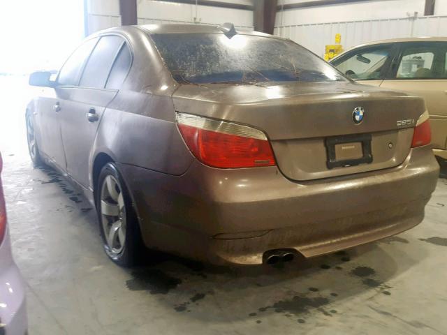 WBANE53556CK87089 - 2006 BMW 525 I BROWN photo 3