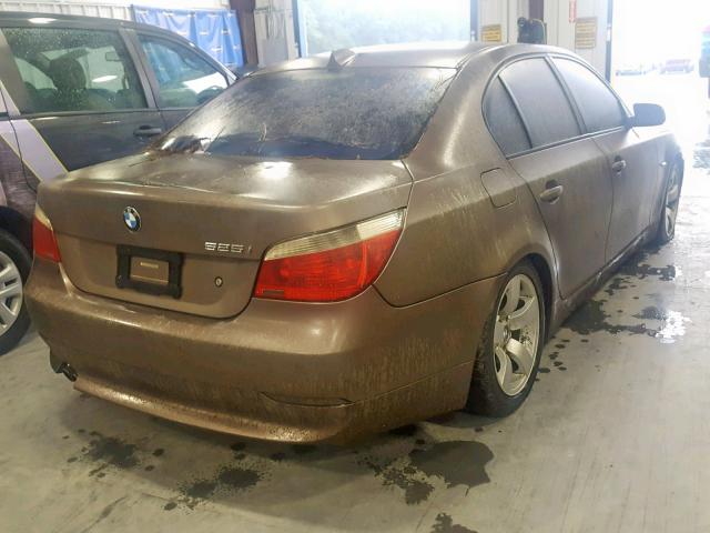 WBANE53556CK87089 - 2006 BMW 525 I BROWN photo 4