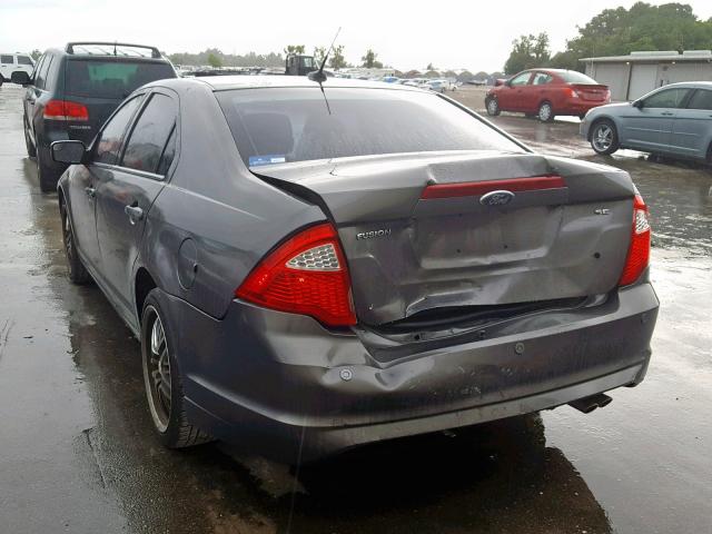 3FAHP0HA1BR323235 - 2011 FORD FUSION SE GRAY photo 3