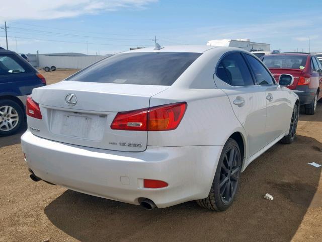 JTHCK262975011585 - 2007 LEXUS IS 250 WHITE photo 4