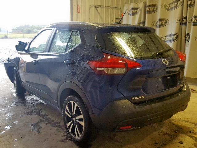 3N1CP5CU4KL525513 - 2019 NISSAN KICKS S BLUE photo 3