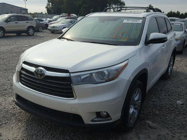 5TDDKRFH2FS115623 - 2015 TOYOTA HIGHLANDER WHITE photo 2