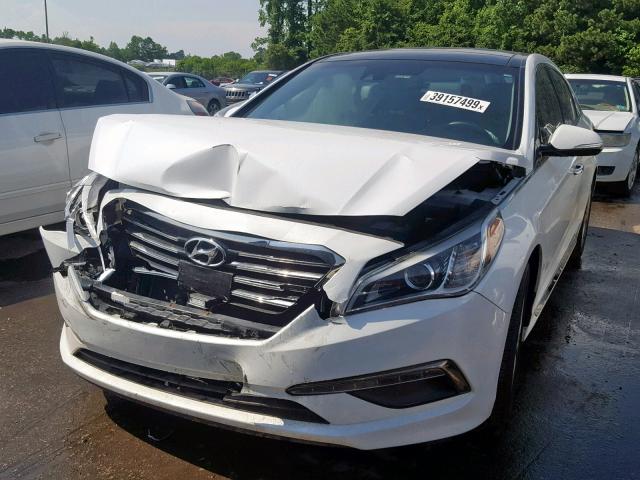 5NPE34AF0FH063585 - 2015 HYUNDAI SONATA SPO WHITE photo 2