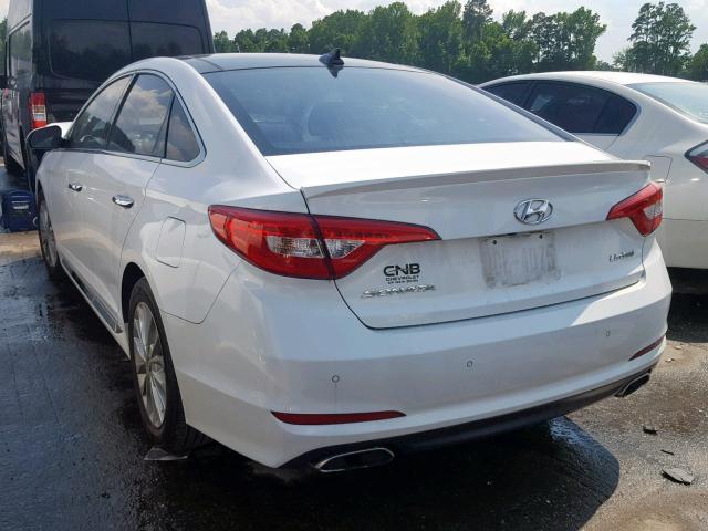 5NPE34AF0FH063585 - 2015 HYUNDAI SONATA SPO WHITE photo 3