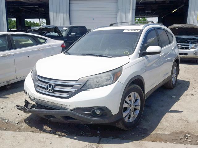 5J6RM3H72CL038096 - 2012 HONDA CR-V EXL WHITE photo 2