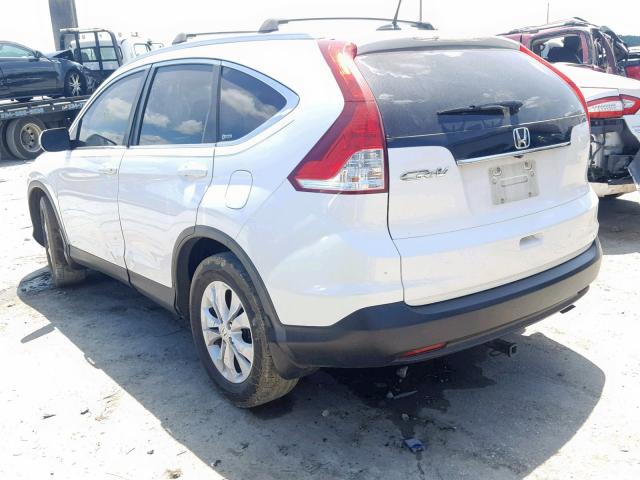 5J6RM3H72CL038096 - 2012 HONDA CR-V EXL WHITE photo 3