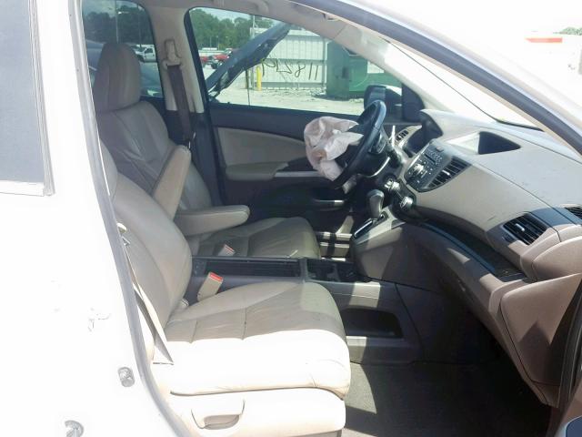 5J6RM3H72CL038096 - 2012 HONDA CR-V EXL WHITE photo 5