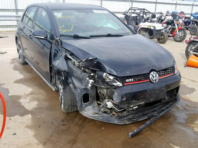 3VW4T7AU9HM072498 - 2017 VOLKSWAGEN GTI S BLACK photo 1