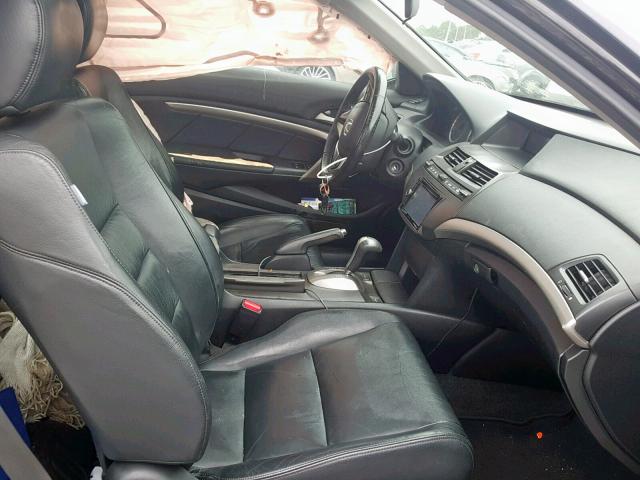 1HGCS12818A019907 - 2008 HONDA ACCORD EXL BLACK photo 5