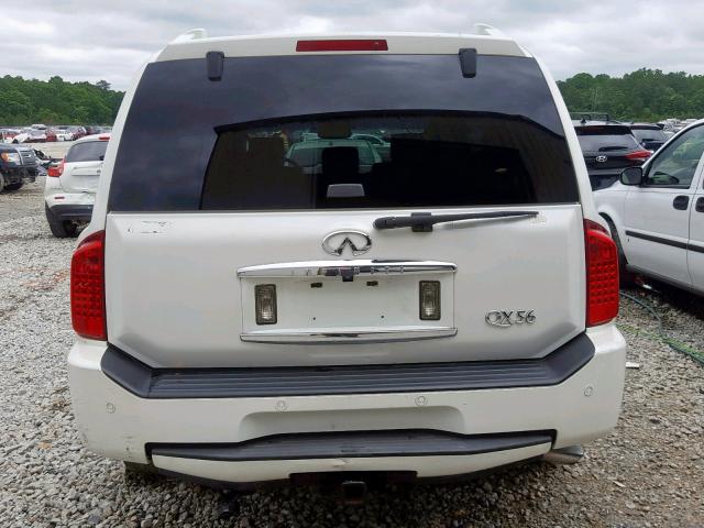 5N3AA08A96N806741 - 2006 INFINITI QX56 WHITE photo 9