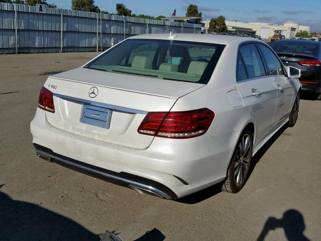 WDDHF5KB0EA989342 - 2014 MERCEDES-BENZ E 350 WHITE photo 4