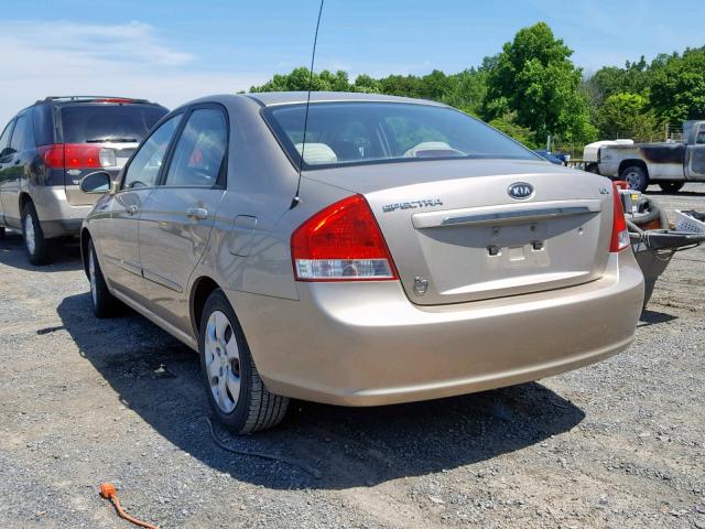 KNAFE121775475324 - 2007 KIA SPECTRA EX TAN photo 3