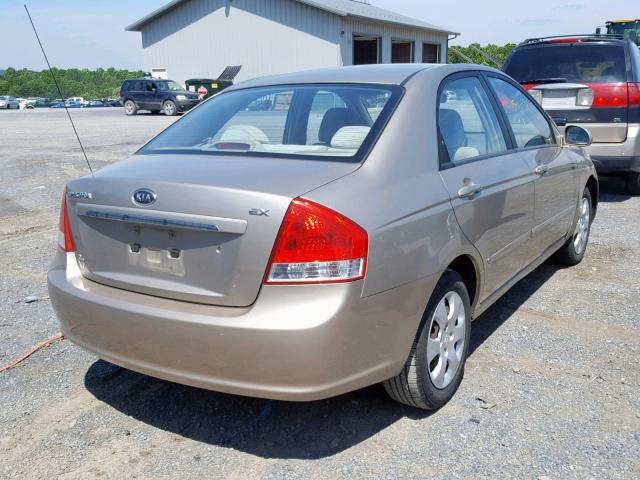 KNAFE121775475324 - 2007 KIA SPECTRA EX TAN photo 4