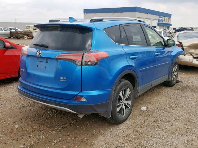 JTMRFREV4JJ721030 - 2018 TOYOTA RAV4 ADVEN BLUE photo 4