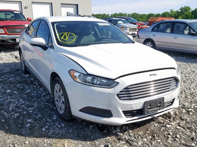 3FA6P0G7XDR163517 - 2013 FORD FUSION S WHITE photo 1