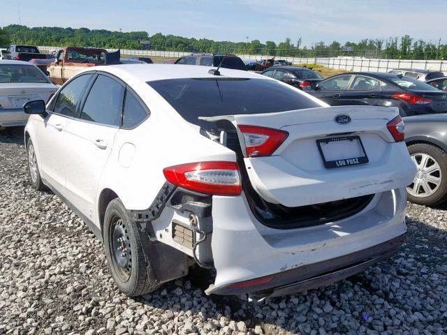 3FA6P0G7XDR163517 - 2013 FORD FUSION S WHITE photo 3