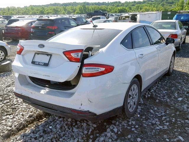 3FA6P0G7XDR163517 - 2013 FORD FUSION S WHITE photo 4