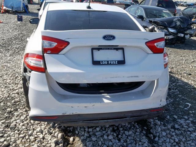 3FA6P0G7XDR163517 - 2013 FORD FUSION S WHITE photo 9