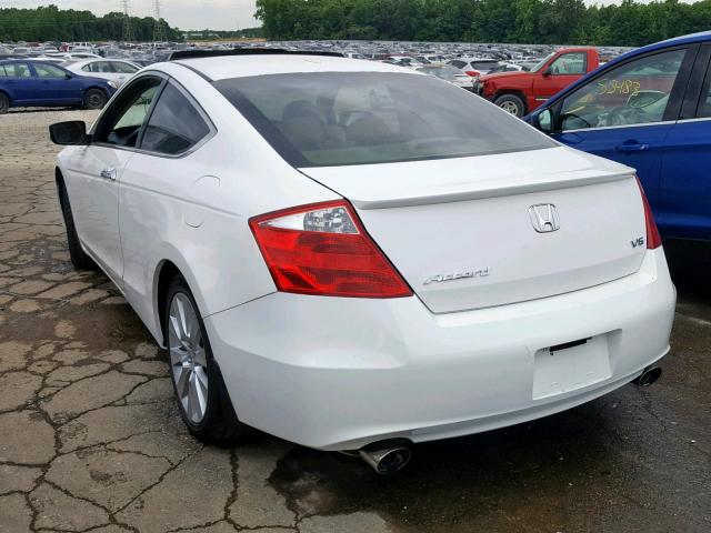 1HGCS2B89AA006222 - 2010 HONDA ACCORD EXL WHITE photo 3