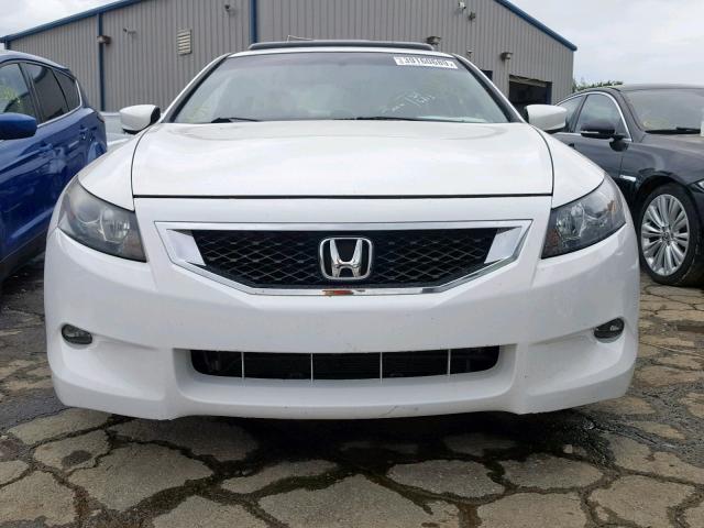 1HGCS2B89AA006222 - 2010 HONDA ACCORD EXL WHITE photo 9