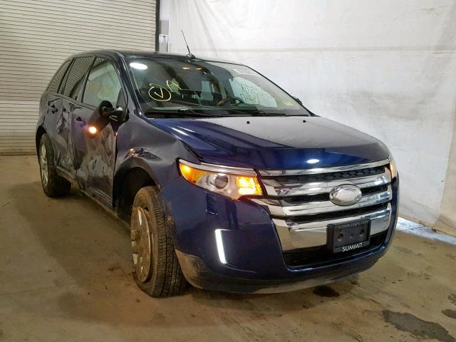 2FMDK4JCXCBA86119 - 2012 FORD EDGE SEL BLUE photo 1