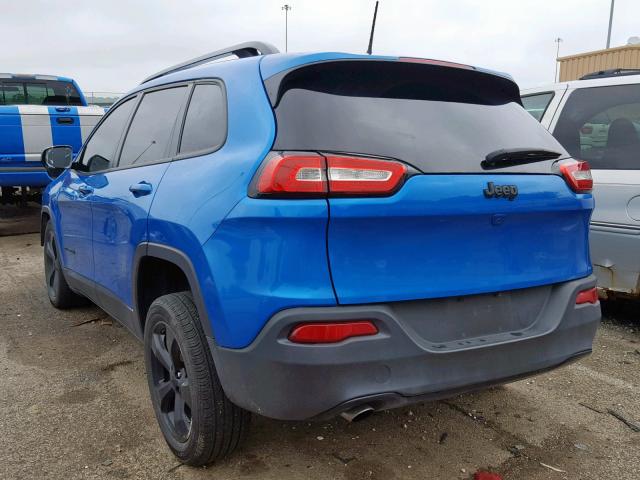 1C4PJLCB3JD576749 - 2018 JEEP CHEROKEE L BLUE photo 3