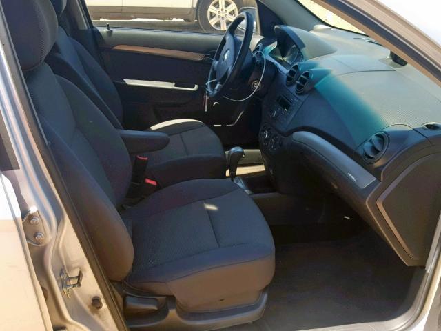 KL1TD56617B144205 - 2007 CHEVROLET AVEO BASE ვერცხლისფერი ფოტო 5