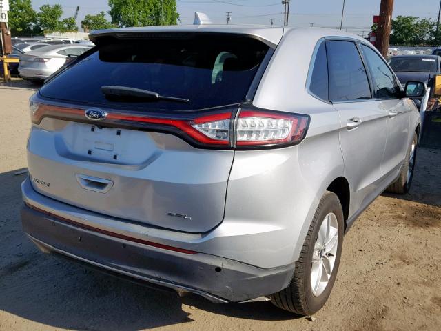 2FMTK3J84FBB92569 - 2015 FORD EDGE SEL SILVER photo 4