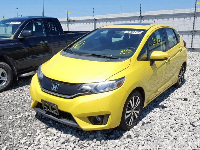 3HGGK5H88FM770387 - 2015 HONDA FIT EX YELLOW photo 2