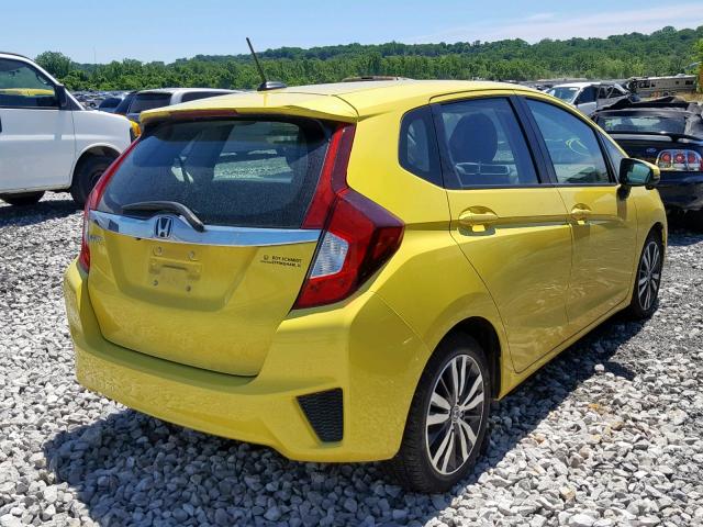 3HGGK5H88FM770387 - 2015 HONDA FIT EX YELLOW photo 4