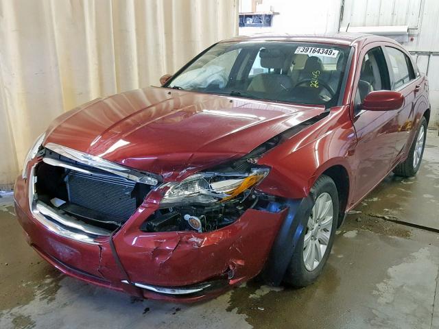 1C3BC1FBXBN594850 - 2011 CHRYSLER 200 TOURIN RED photo 2