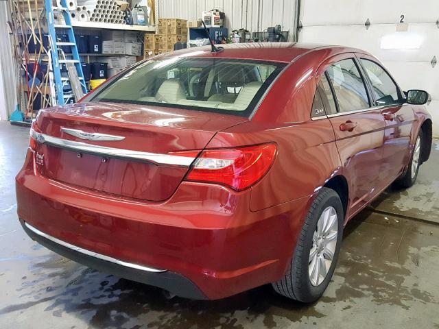 1C3BC1FBXBN594850 - 2011 CHRYSLER 200 TOURIN RED photo 4